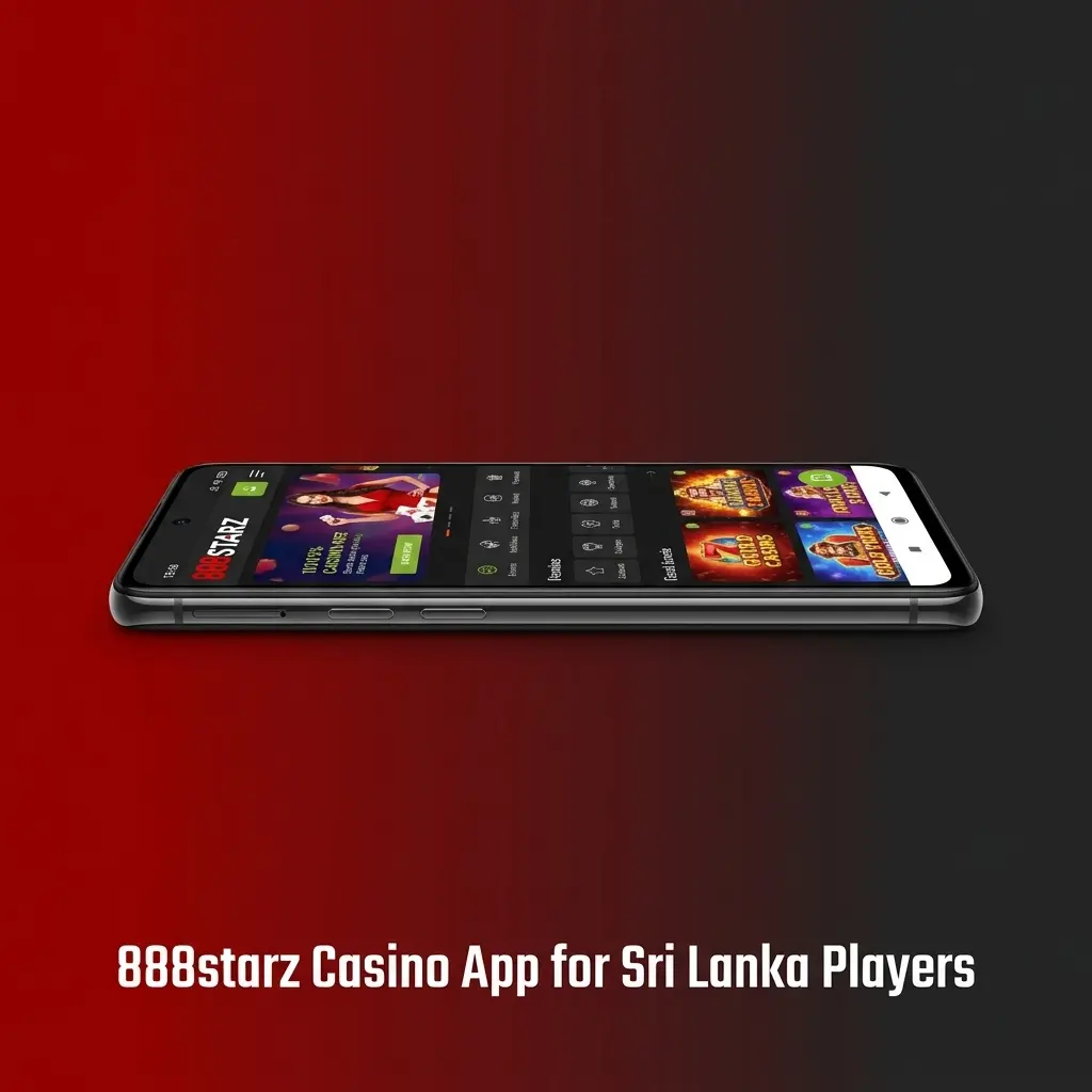 888starz casino mobile app interface showing slots, live dealer games, and payment options for Sri Lanka players
