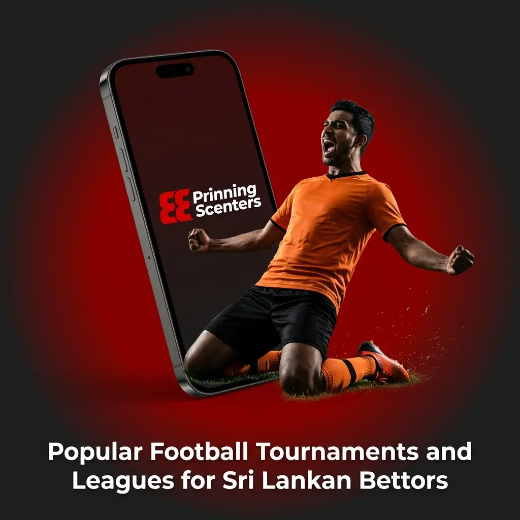 Football tournaments and leagues available for Sri Lankan bettors including EPL, Champions League, and FIFA World Cup
