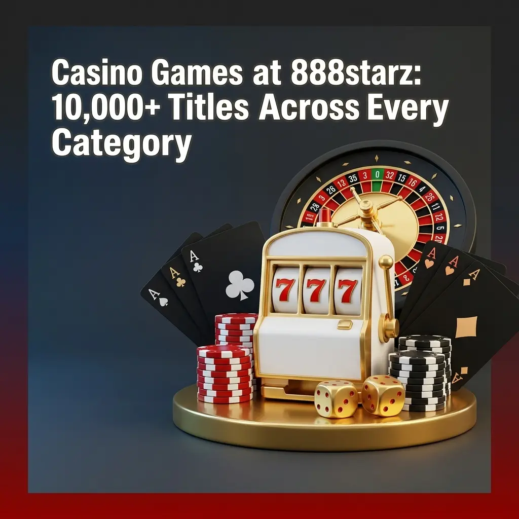 888starz Casino lobby showing 10,000+ games across slots, live casino, and table game categories from top providers