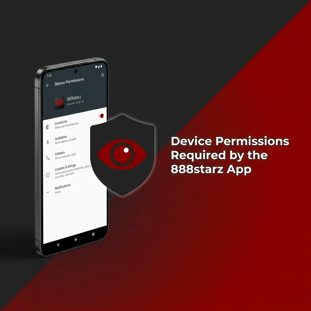 888starz Android app permissions including internet, storage, camera, biometrics, and location for secure betting access