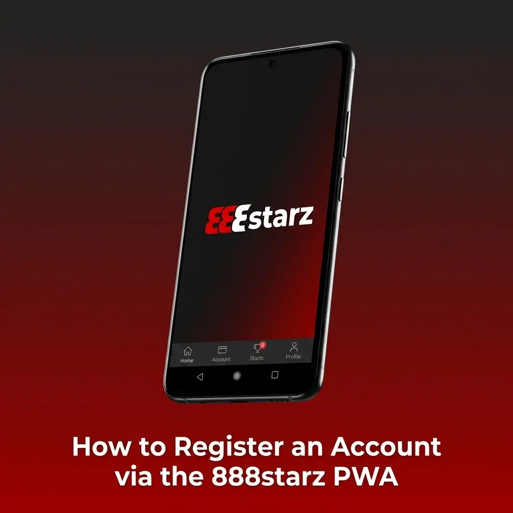 888starz PWA account registration form showing steps to sign up with email, country, and currency selection for Sri Lanka