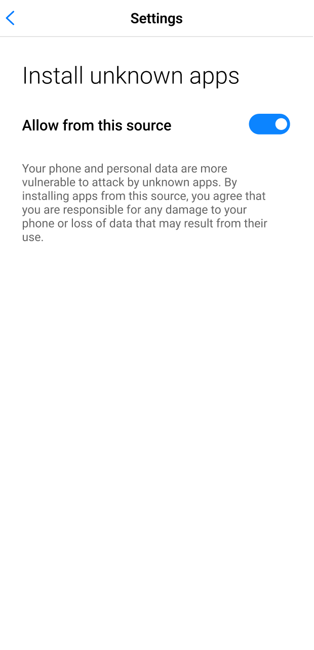 Modify your Android smartphone settings to permit the 888starz installation.