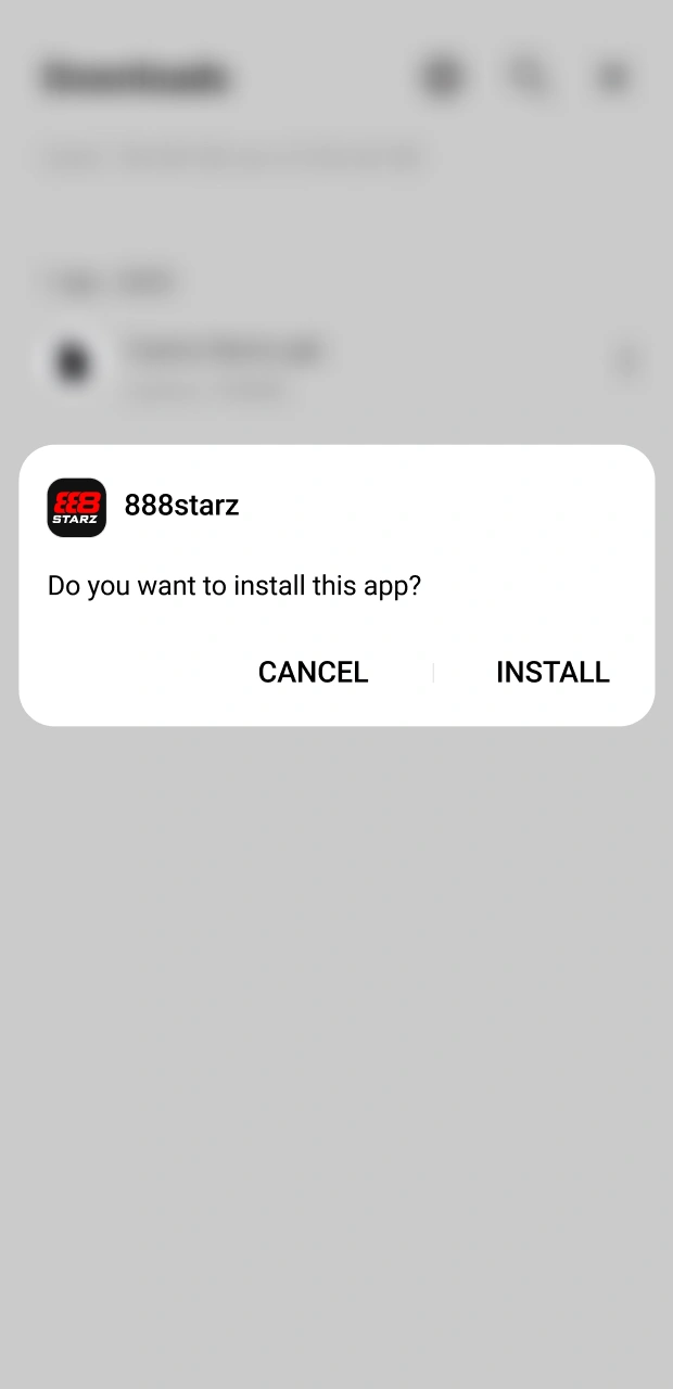 Finalize the setup procedure and open the 888starz Android application.