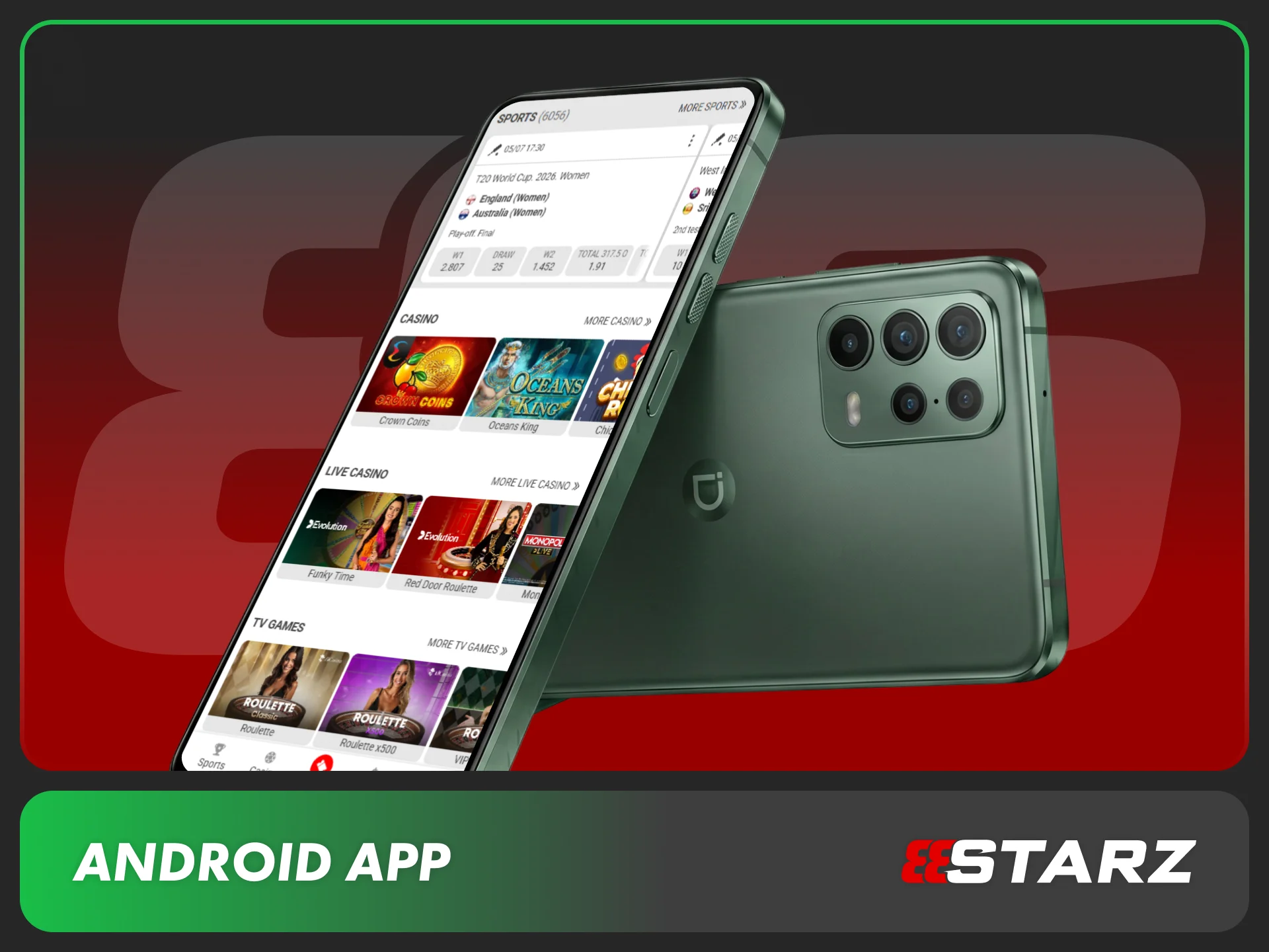 Save the setup file and install the 888starz Android mobile app.