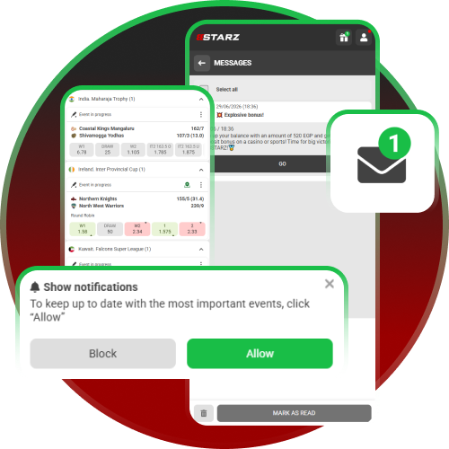 Enable timely betting updates by activating alerts in the 888starz app.