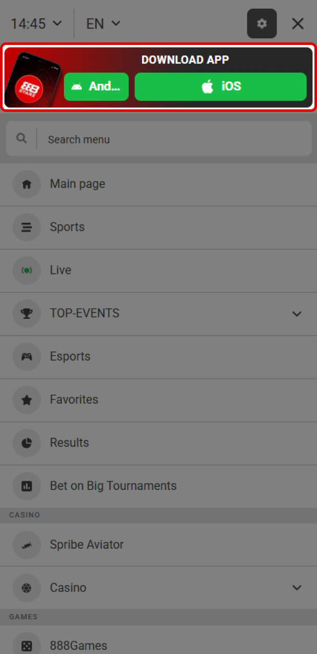 Get the 888starz app to start your mobile sports betting journey.