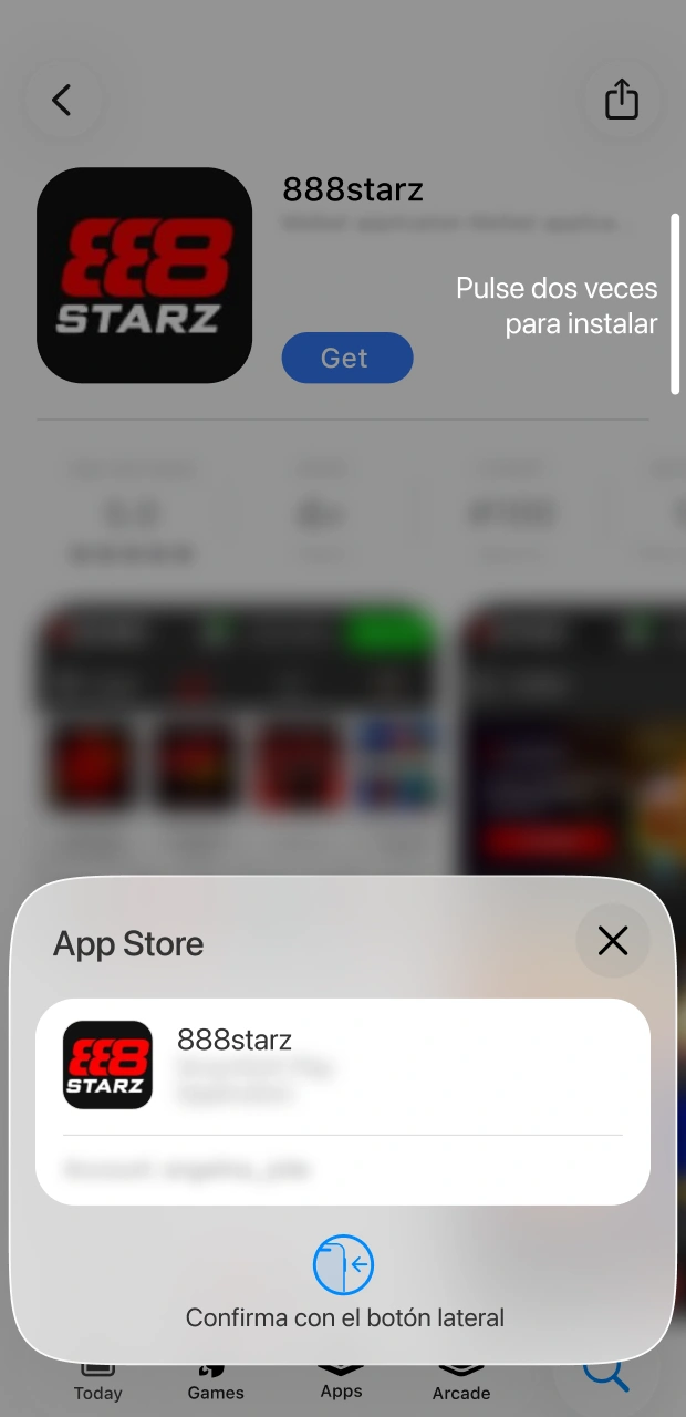 Use Touch ID or Face ID to authorize the 888starz iOS setup.