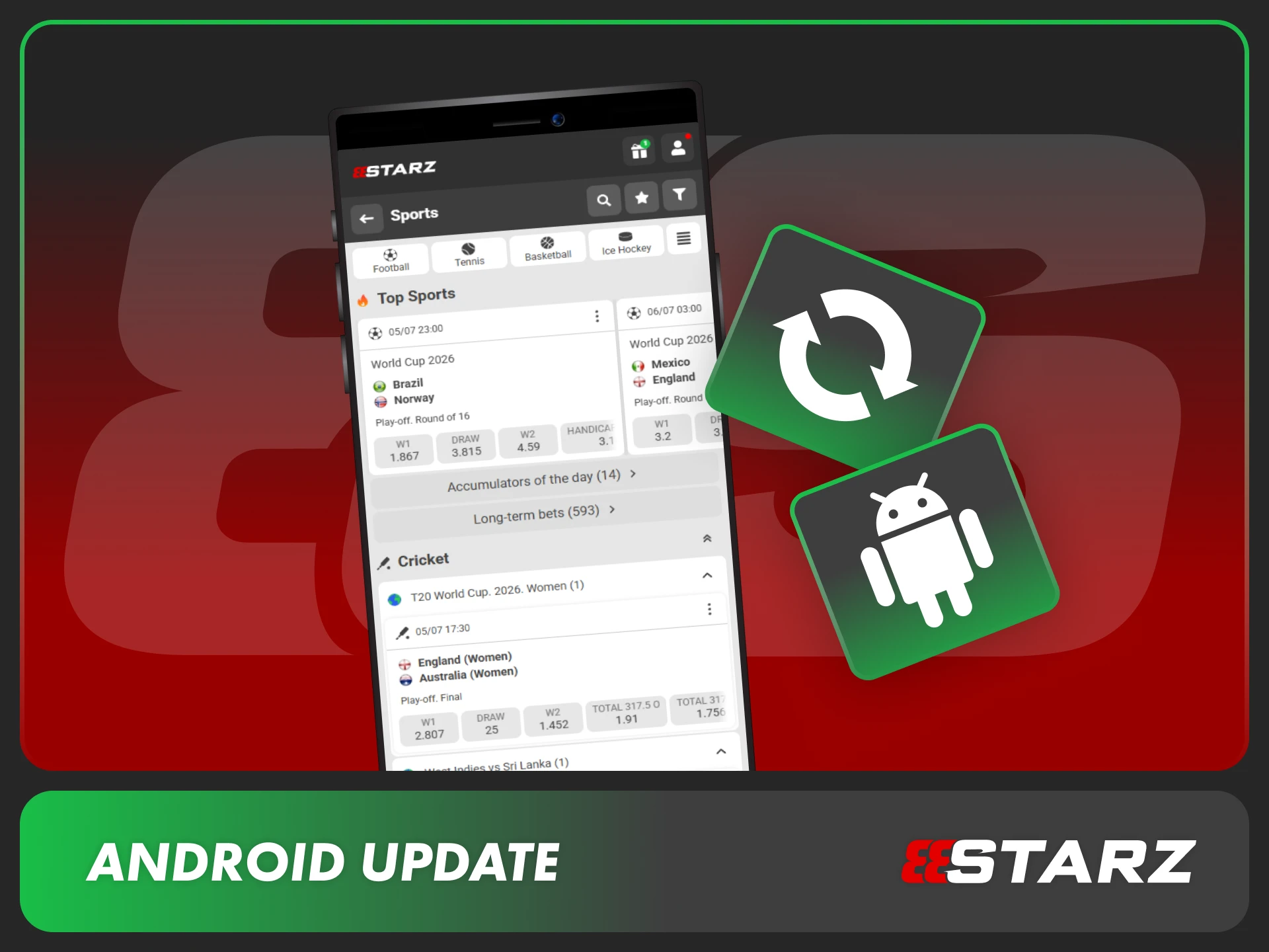 Upgrade the 888starz mobile app on your Android device for stable performance.