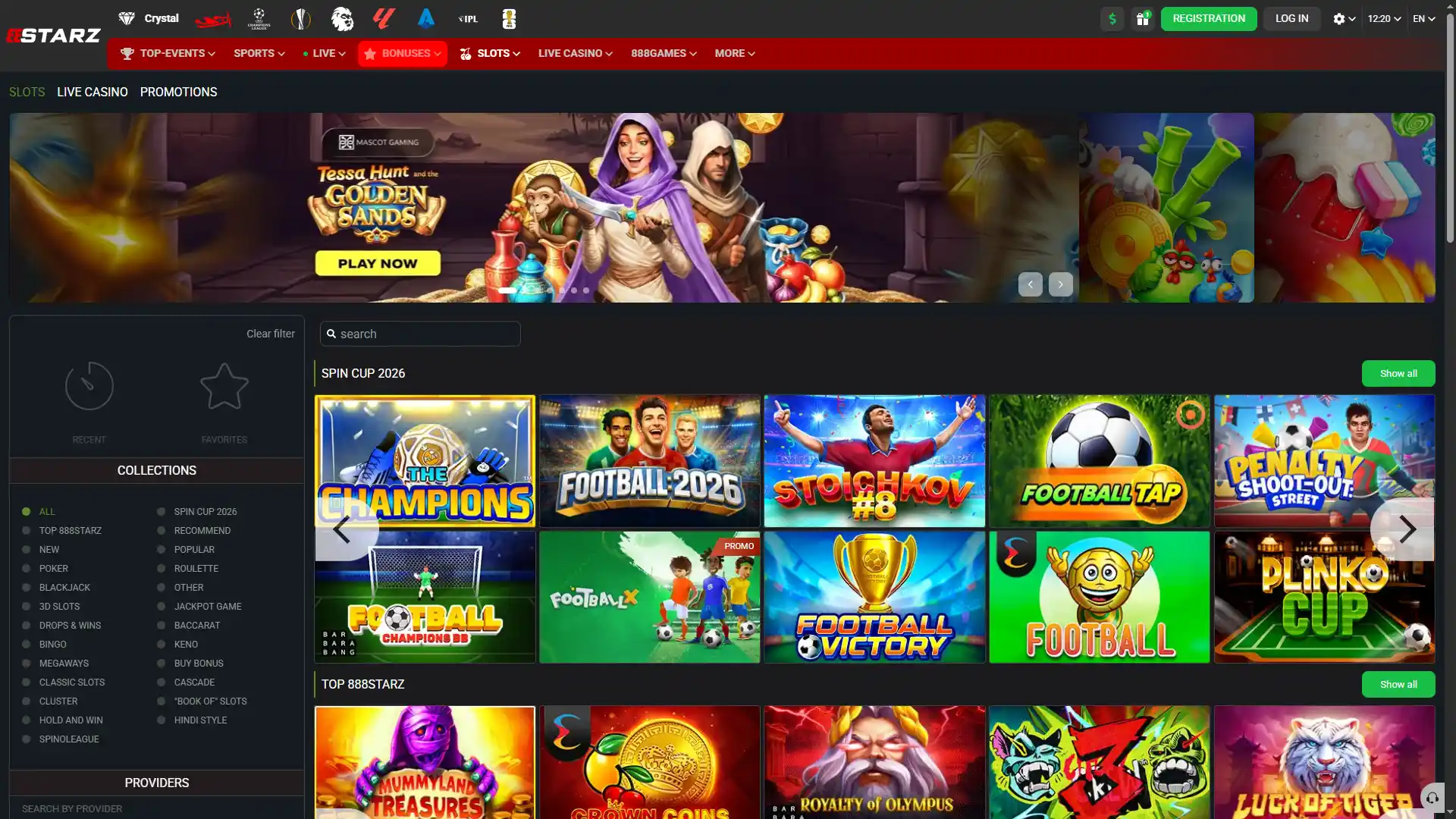 Play casino games at 888starz to enjoy high payouts and entertainment.