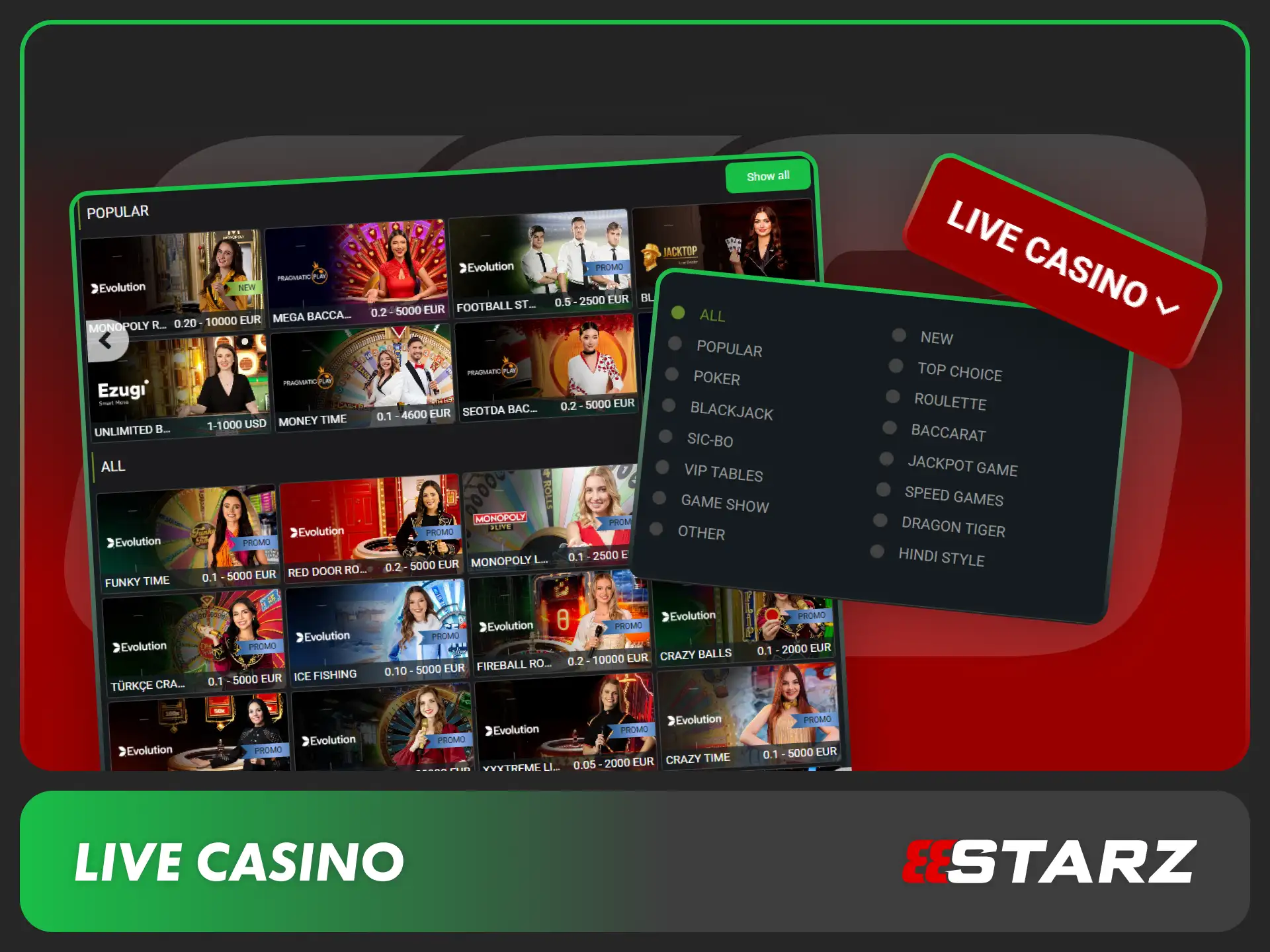 Join immersive 888starz live casino rooms with real dealers.