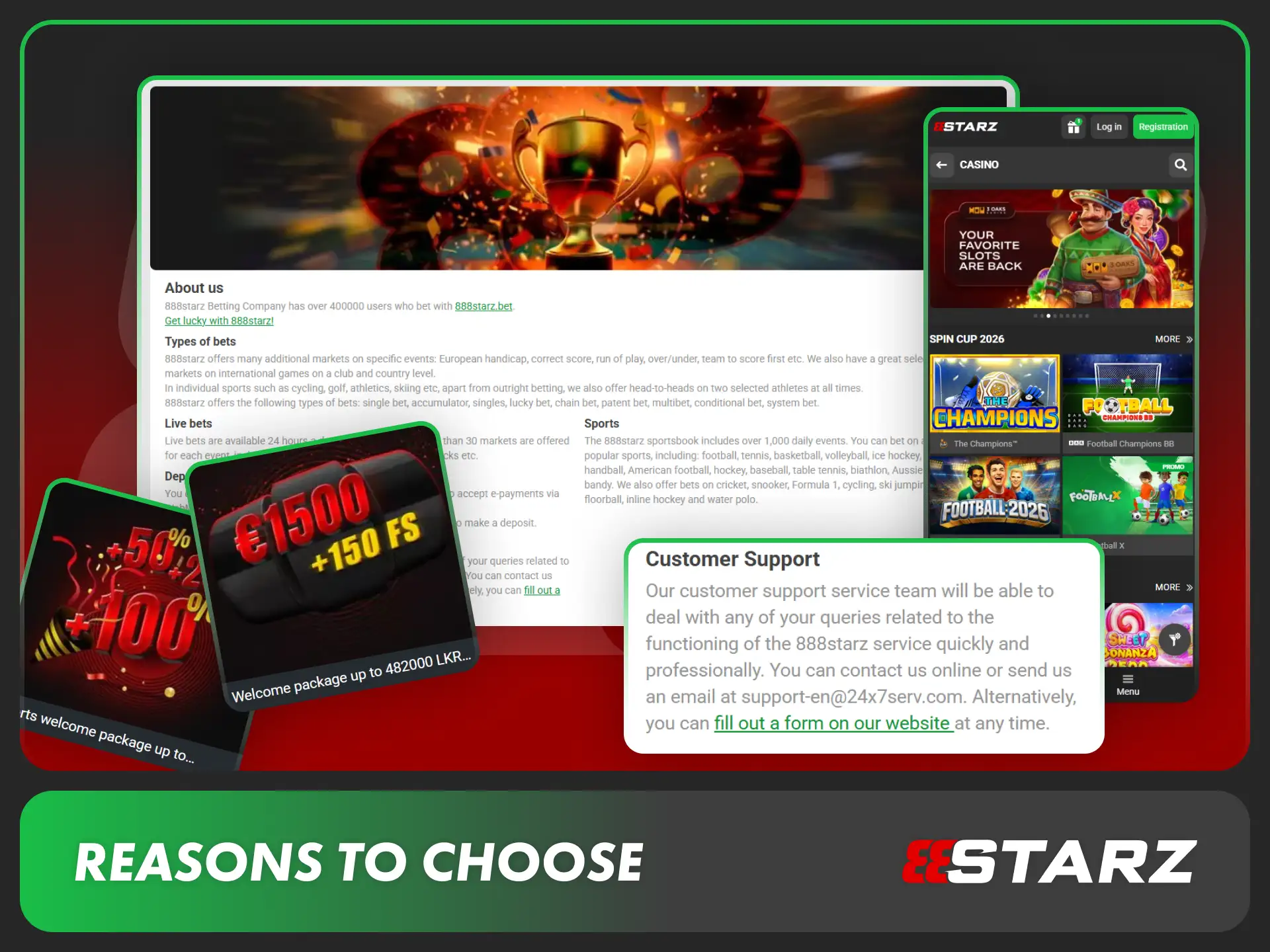 Register at 888starz to experience the best gambling platform features.