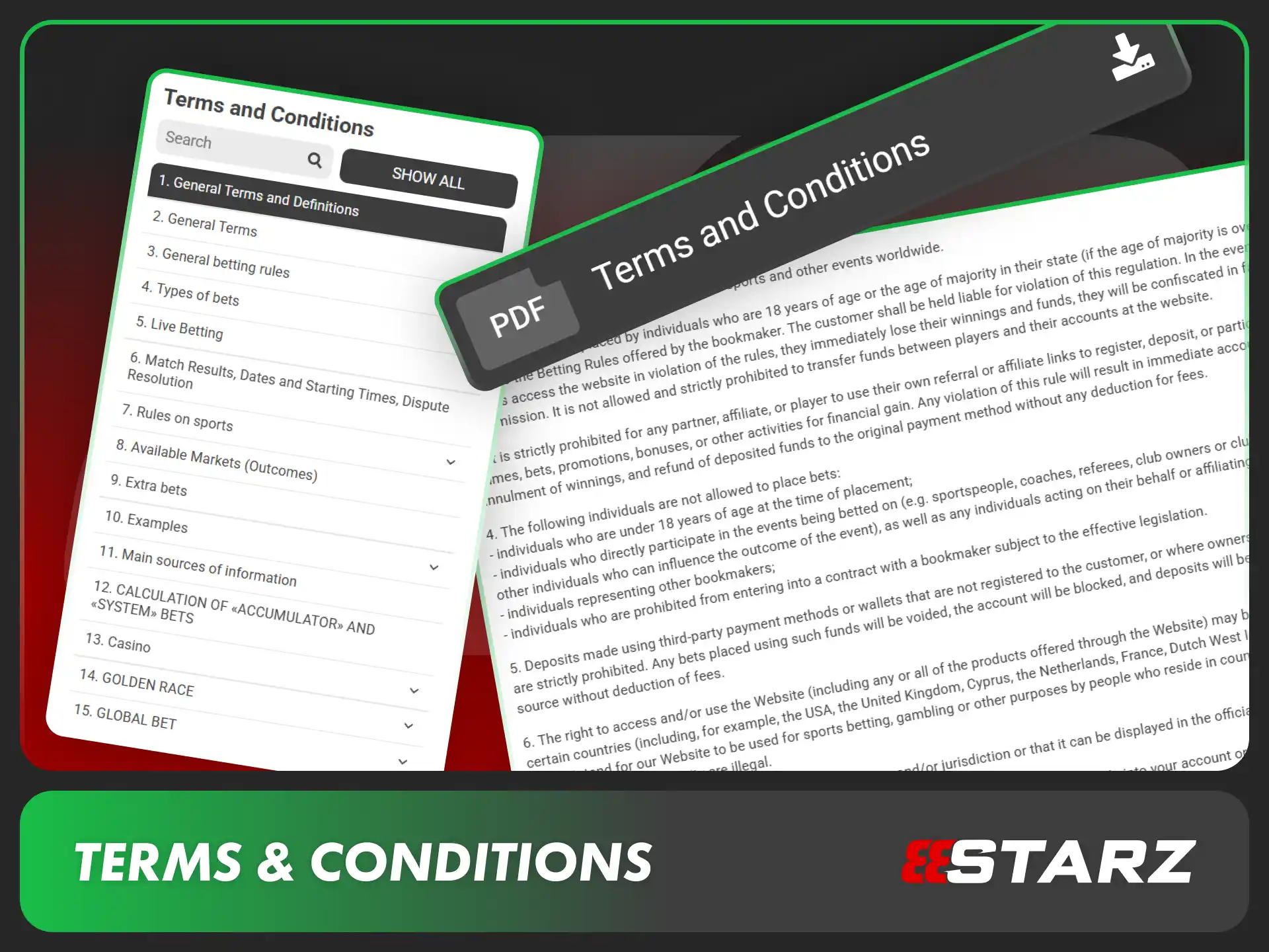 Study the official 888starz terms and conditions for fair play.